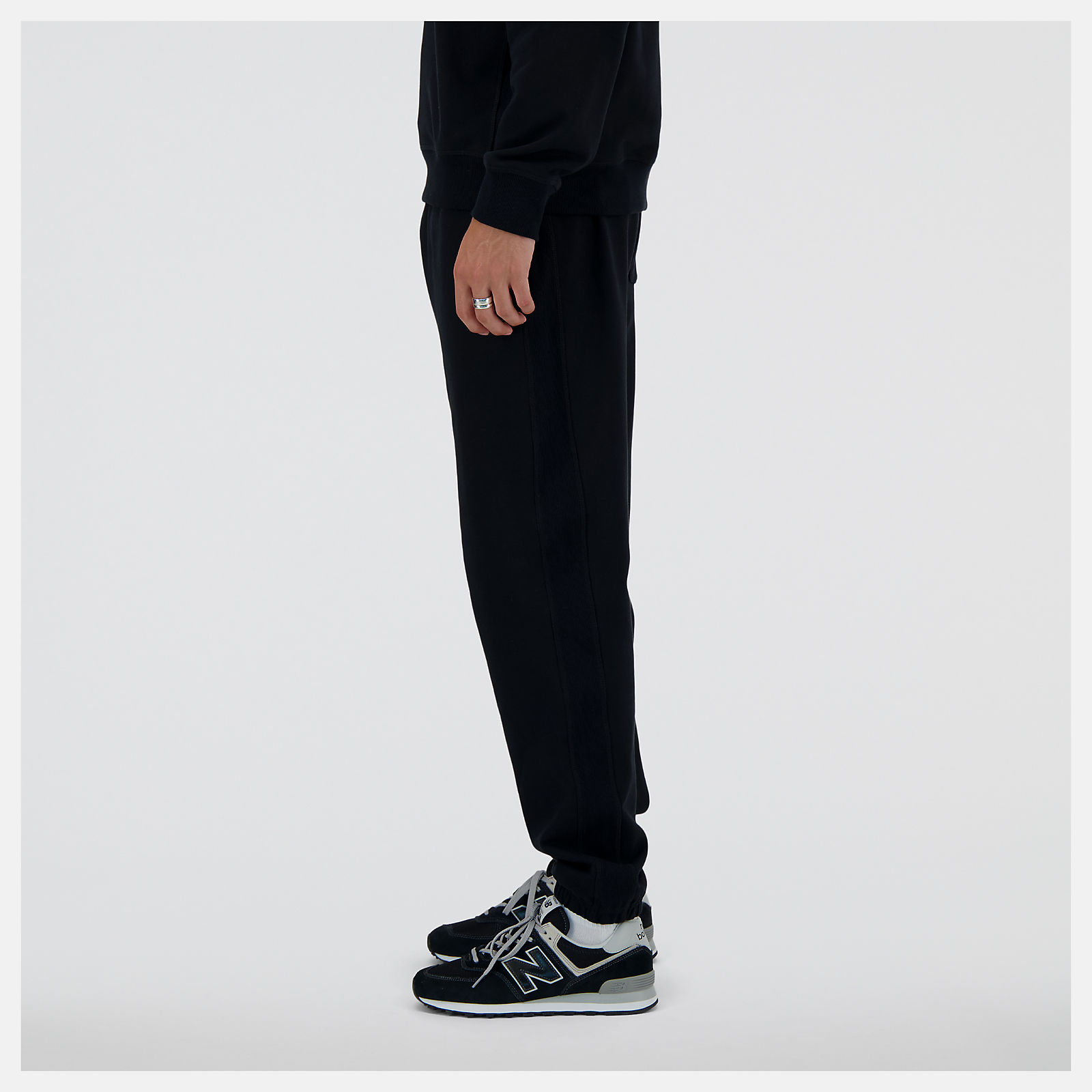 athletics french terry jogg NEW BALANCE MP41508 BK - Martelli moda