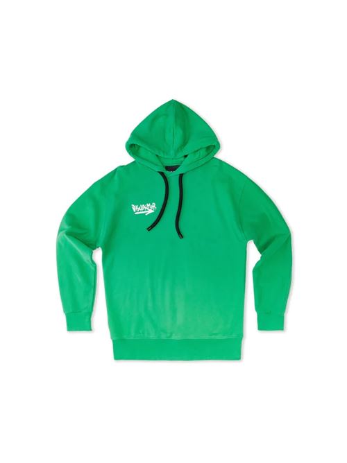 felpa cappuccio DISCLAIMER | 23EDS53400VERDE/BIANCO