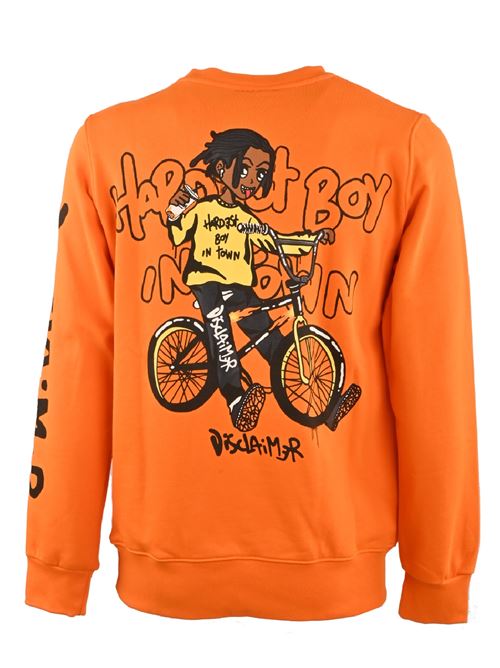 maglia over girocollo in felpa DISCLAIMER | 23EDS53411ARANCIONE