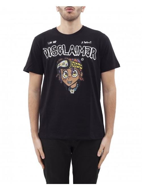 t-shirt jersey DISCLAIMER | 23EDS53425NERO