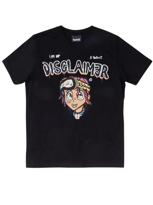 t-shirt jersey DISCLAIMER | 23EDS53425NERO