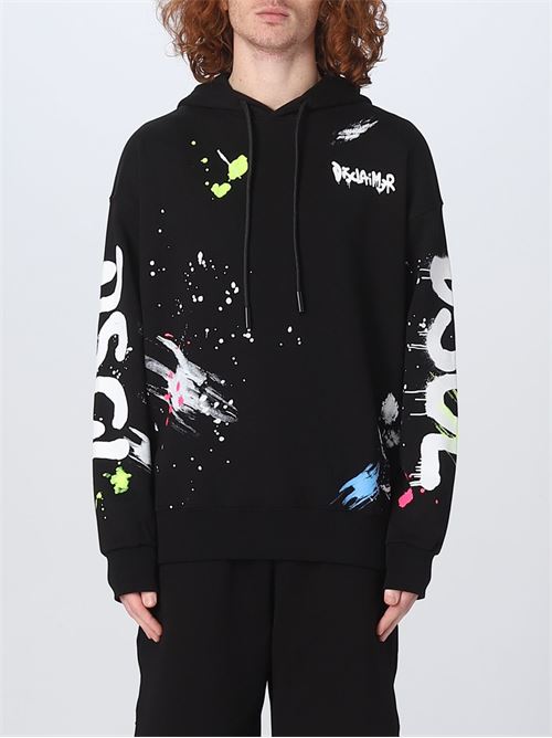 felpa over cappuccio DISCLAIMER | 23EDS53448NERO