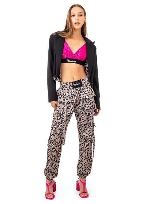 pantalone in raso DISCLAIMER | 23EDS53542MACULATO