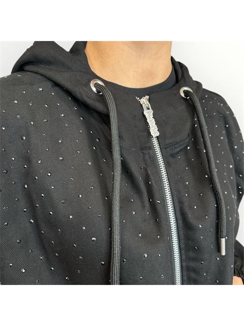 giacca donna full zip gabardina DISCLAIMER | 25EDS54928NERO