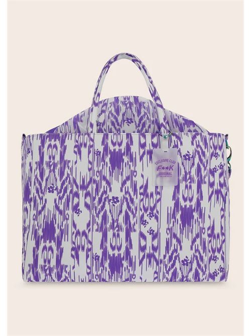 printed canvas beachbag F**K | FA25-A030X50