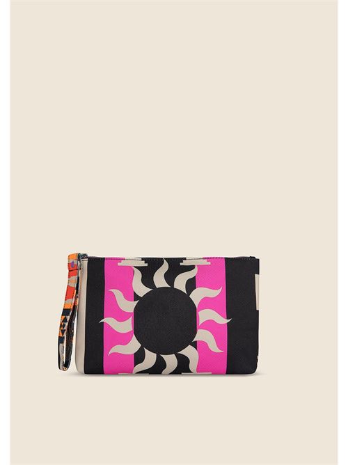 printed canvas mini pochette F**K | FA25-A050X06