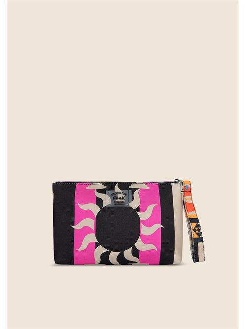 printed canvas mini pochette F**K | FA25-A050X06