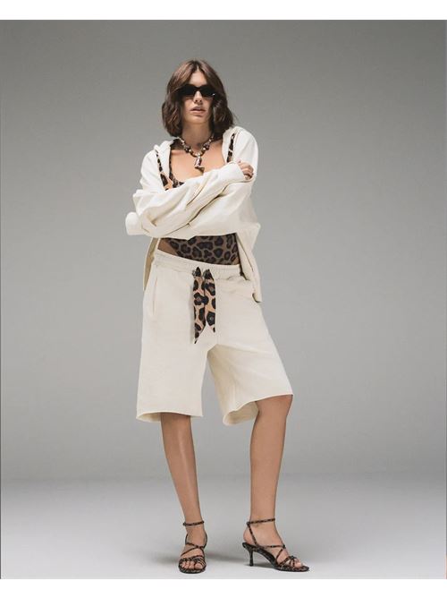 bermuda oversize in felpa DISCLAIMER | 26EDS55644LATTE