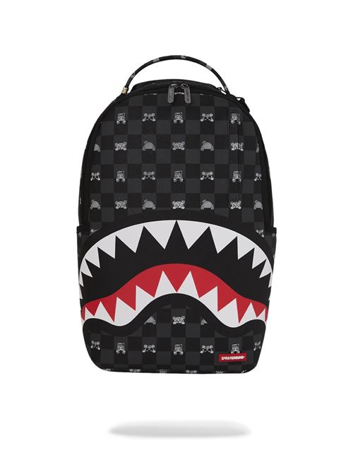 gray peeking character check backpack SPRAYGROUND | 910B8872NSZX