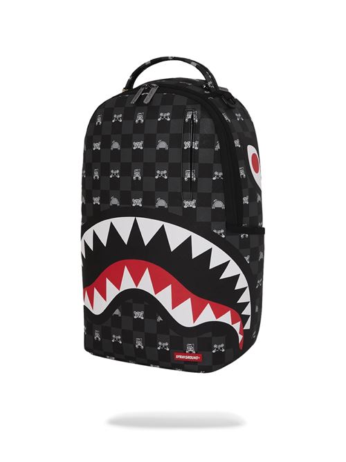 gray peeking character check backpack SPRAYGROUND | 910B8872NSZX