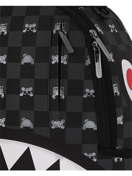 gray peeking character check backpack SPRAYGROUND | 910B8872NSZX