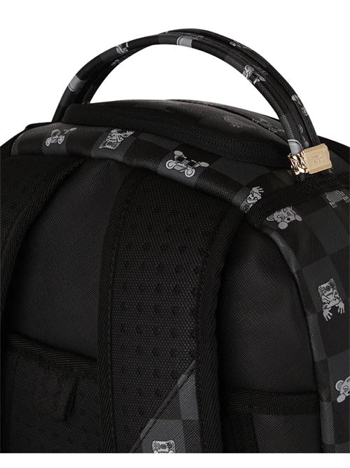 gray peeking character check backpack SPRAYGROUND | 910B8872NSZX