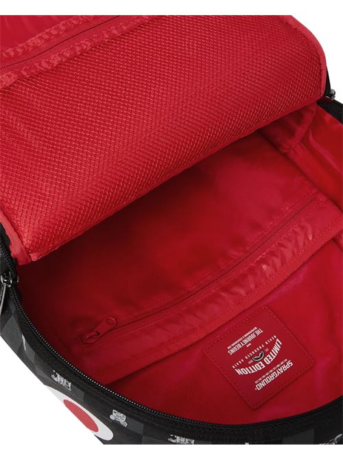 gray peeking character check backpack SPRAYGROUND | 910B8872NSZX