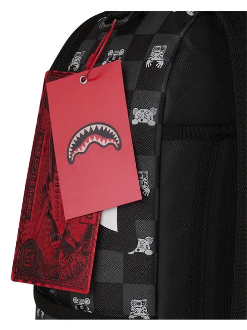 gray peeking character check backpack SPRAYGROUND | 910B8872NSZX