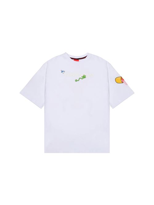 wtf skull voer t-shirt SPRAYGROUND | SP861WHTWHT