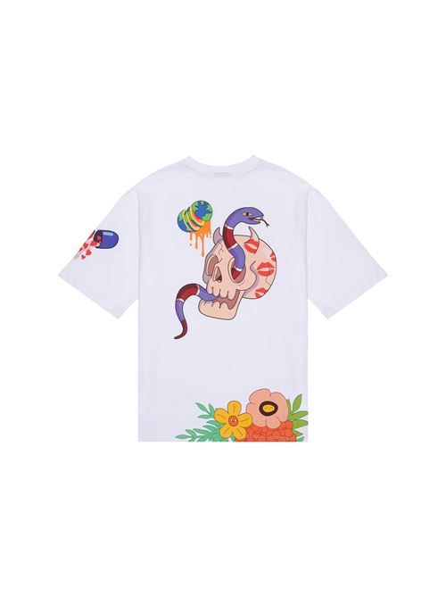 wtf skull voer t-shirt SPRAYGROUND | SP861WHTWHT