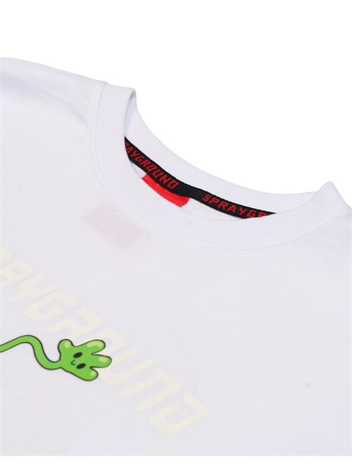 wtf skull voer t-shirt SPRAYGROUND | SP861WHTWHT