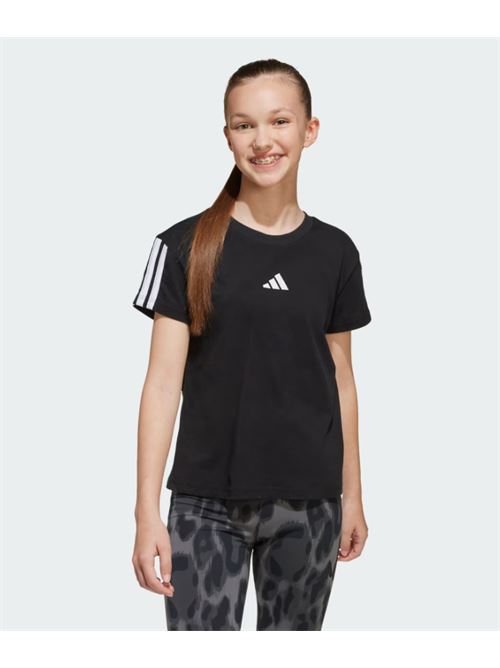jg bl tee 160 ADIDAS | JJ0946BLACK/WHITE
