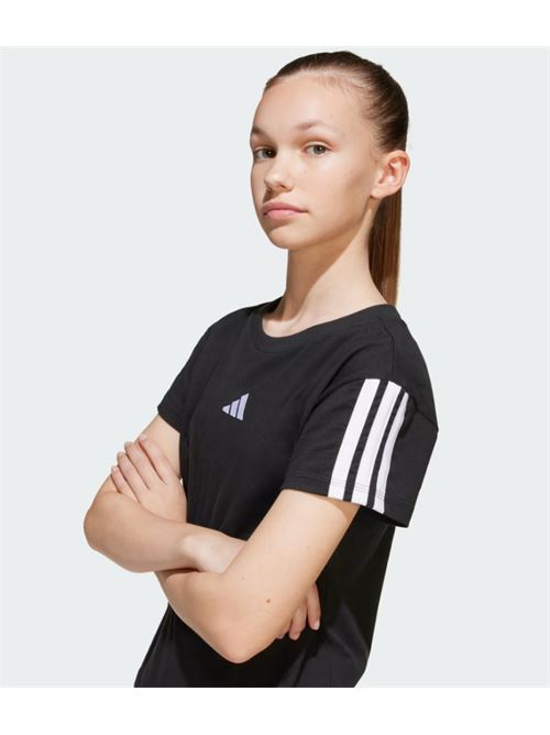 jg bl tee 160 ADIDAS | JJ0946BLACK/WHITE