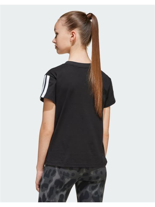 jg bl tee 160 ADIDAS | JJ0946BLACK/WHITE