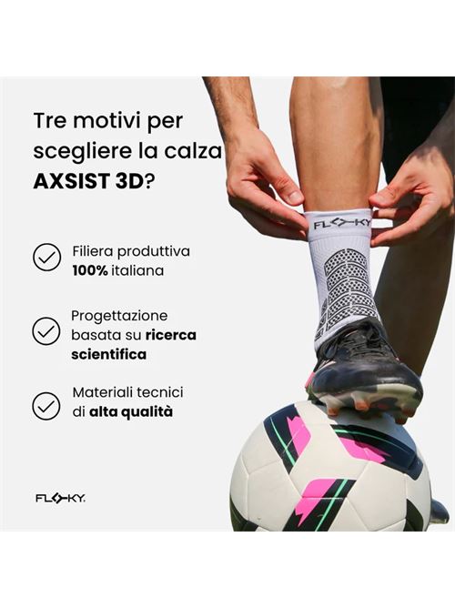 axsist 3d FLOKYSOCKS | FLAX3D005BIANCO