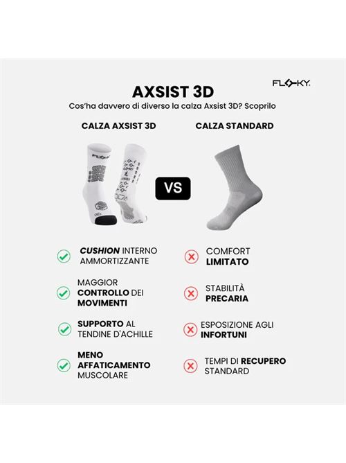 axsist 3d FLOKYSOCKS | FLAX3D005BIANCO