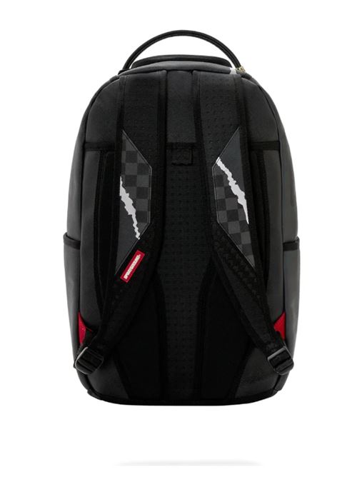 center rip revealing gray check backpack SPRAYGROUND | 910B8502NSZX