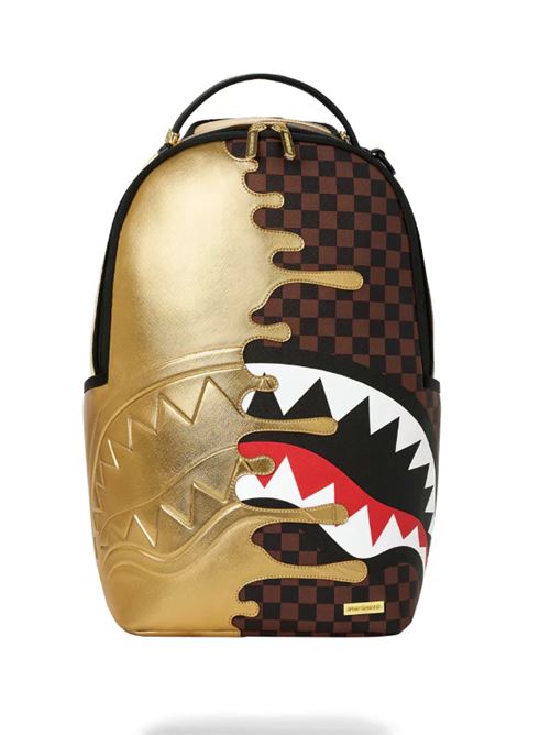 sharks in paris gold drip backpack SPRAYGROUND | 910B9250NSZX