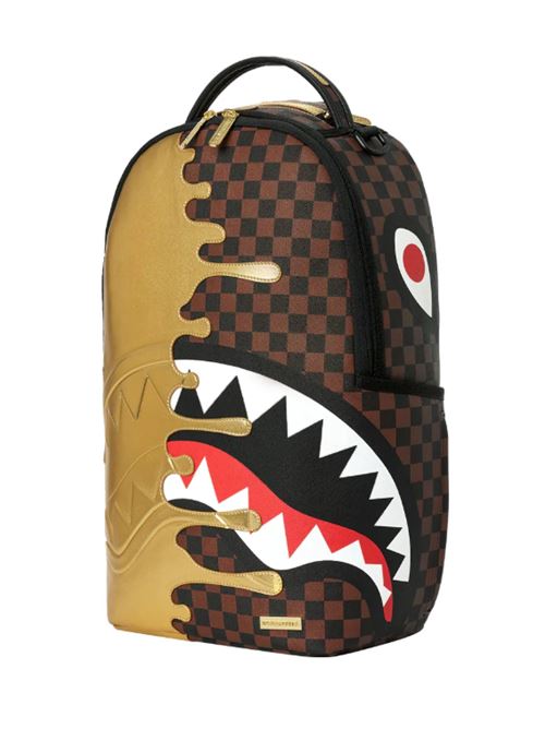 sharks in paris gold drip backpack SPRAYGROUND | 910B9250NSZX