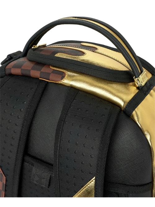 sharks in paris gold drip backpack SPRAYGROUND | 910B9250NSZX