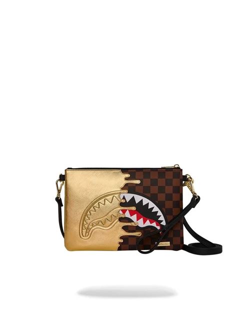 sharks in paris gold drip crossover clutch SPRAYGROUND | 910B9344NSZX