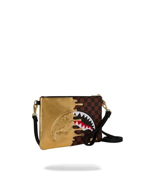 sharks in paris gold drip crossover clutch SPRAYGROUND | 910B9344NSZX