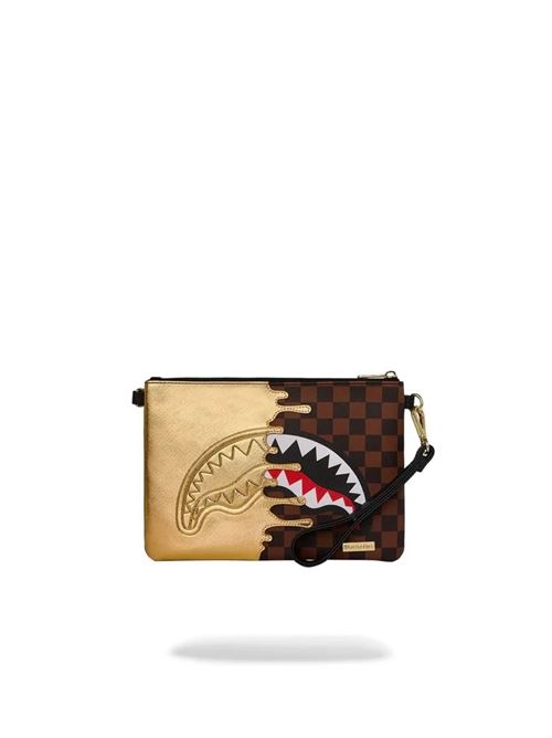 sharks in paris gold drip crossover clutch SPRAYGROUND | 910B9344NSZX