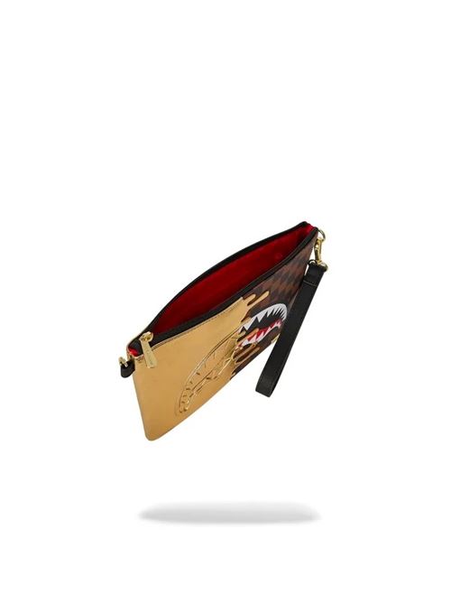 sharks in paris gold drip crossover clutch SPRAYGROUND | 910B9344NSZX