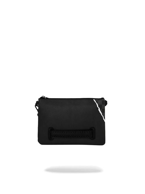 center rip revealing grey check crossover clutch SPRAYGROUND | 910B9350NSZX