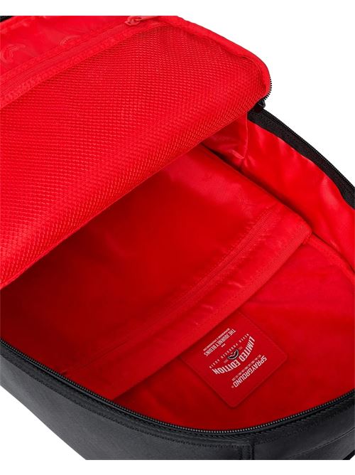 shark central black embroidered shark backpack SPRAYGROUND | 910B9629NSZX