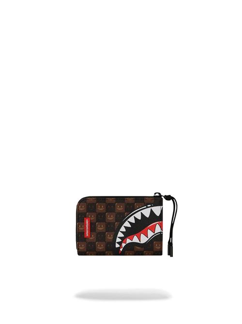 sharks in paris wtf bubble brown check wallet SPRAYGROUND | 910W9302NSZX