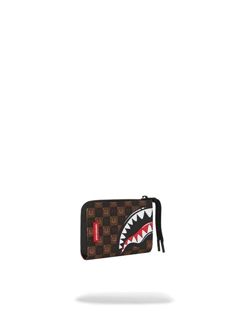 sharks in paris wtf bubble brown check wallet SPRAYGROUND | 910W9302NSZX