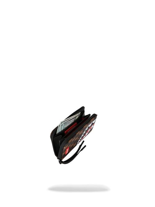 sharks in paris wtf bubble brown check wallet SPRAYGROUND | 910W9302NSZX